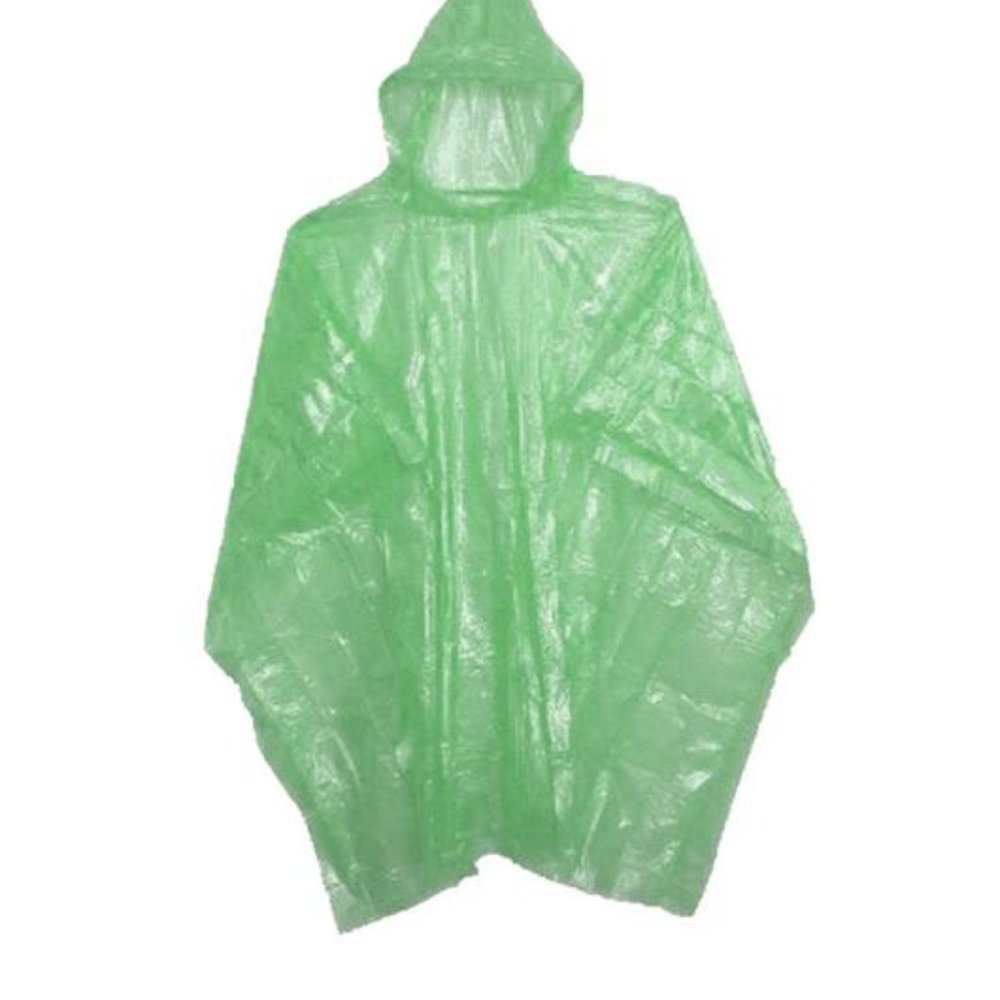 GREEN 50 PACK  DISPOSABLE RAIN PONCHOS
